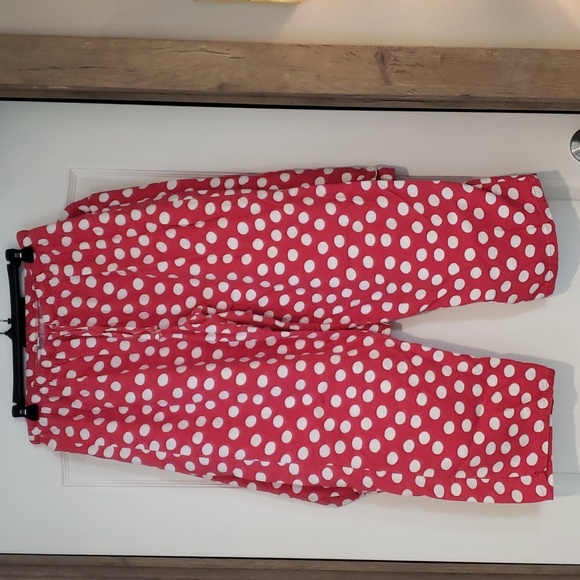 Dusty Rose Pink and WhIte polka dot PJ's - Picture 5 of 6